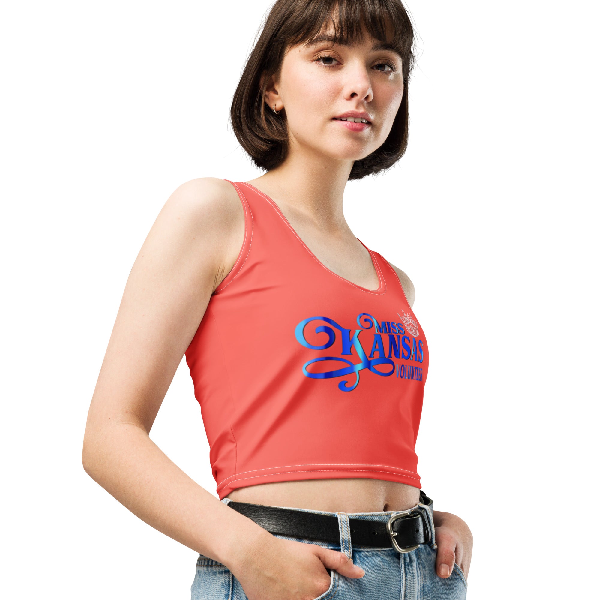 MKV Crop Top in Sunset Orange